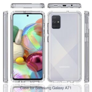 Luxury Premium Anti-Burst Transparent Case Cover and 3D Glass Protector For Samsung Galaxy A51/A71