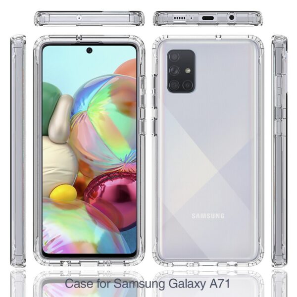 Luxury Premium Anti-Burst Transparent Case Cover and 3D Glass Protector For Samsung Galaxy A51/A71