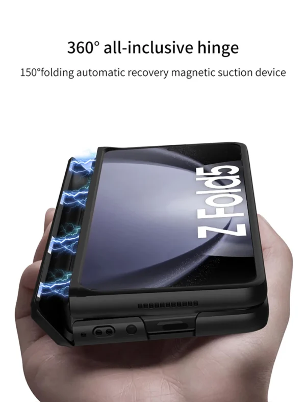 GKK Magnetic Hinge Tempered Glass Case Cover For Samsung Galaxy Z Fold 5 - Image 8