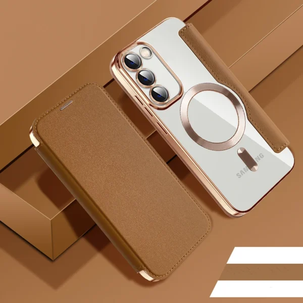 Luxury Premium Camera Protection Magsafe Wireless Charging Case Cover For Samsung S21 FE - Image 7