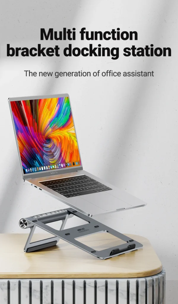 WiWU Laptop Stand Hub 8 in 1 USB-C Docking Station - Image 10