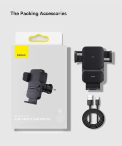 Alternative view of Baseus Car Mount Stand Wireless Charger 15W Car Phone Holder Auto Alignment Navigation Bracket