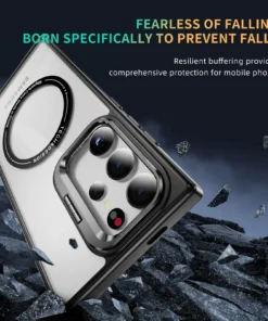 Alternative view of Luxury Premium Camera Lens Frame Metal Bracket Shockproof Phone Case For Samsung Galaxy S23 Ultra
