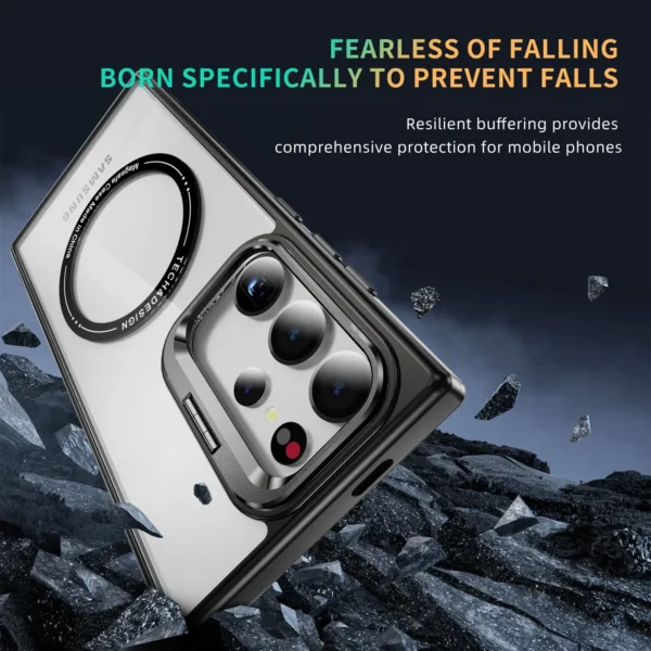 Luxury Premium Camera Lens Frame Metal Bracket Shockproof Phone Case For Samsung Galaxy S24 Ultra - Image 2