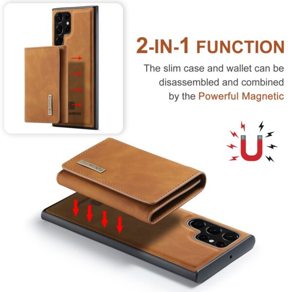 2 IN 1 Detachable Leather Wallet Case With Holder Function Protect Cover For Samsung Galaxy S22 Ultra - Image 2