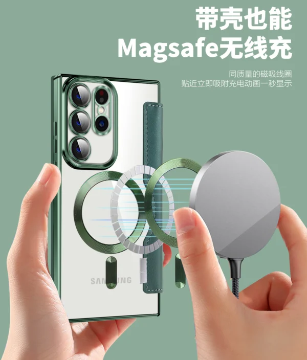 Luxury Premium Camera Protection Magsafe Wireless Charging Case Cover For Samsung S23 Ultra - Image 2