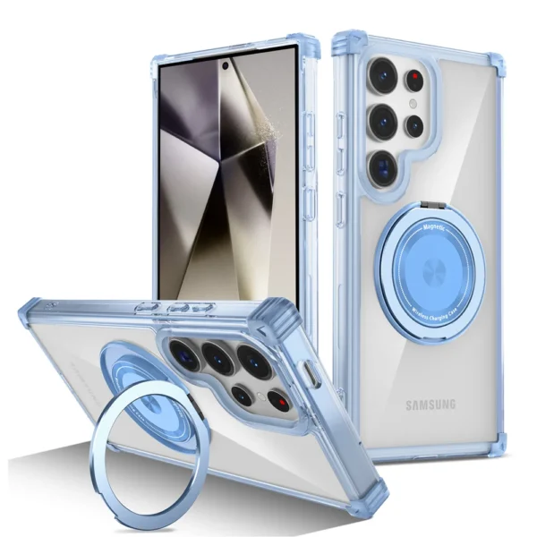 KEYSION Transparent Magnetic Ring Case Cover For Samaung Galaxy S24 Ultra - Image 6