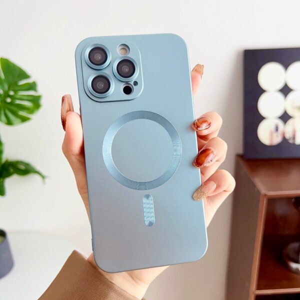 Luxury Premium Magsafe Magnetic Matte Silicone Shockproof Case Cover For iPhone Series - Image 2