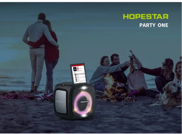 HOPESTAR Portable Wireless Bluetooth Speaker 80W High Power Dual Microphone Outdoor Home Karaoke - Image 7