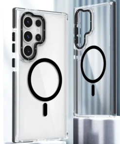 Alternative view of Luxury Premium Crystal Transarent Magsafe Wireless Case Cover For Samsung S24 Ultra