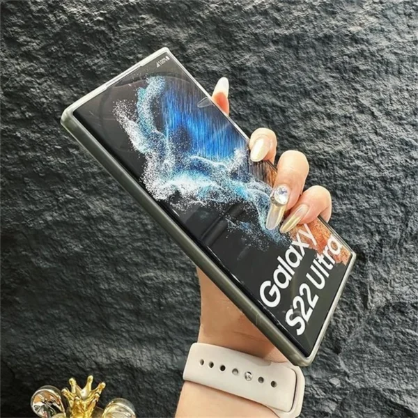 Luxury Premium Magnetic Bracket Matte Wireless Charging Case Cover For Samsung Galaxy S21 Ultra - Image 5