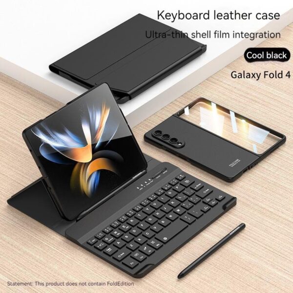 Luxury Premium Wireless Bluetooth keyboard Leather Case Cover For Samsung Galaxy Z Fold 6 - Image 11