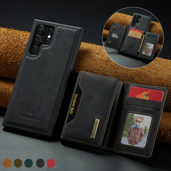 2 IN 1 Detachable Leather Wallet Case With Holder Function Protect Cover For Samsung Galaxy S22 Ultra - Image 19