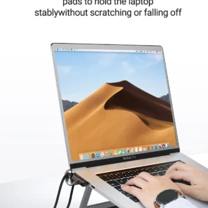 WiWU Laptop Stand Hub 8 in 1 USB-C Docking Station