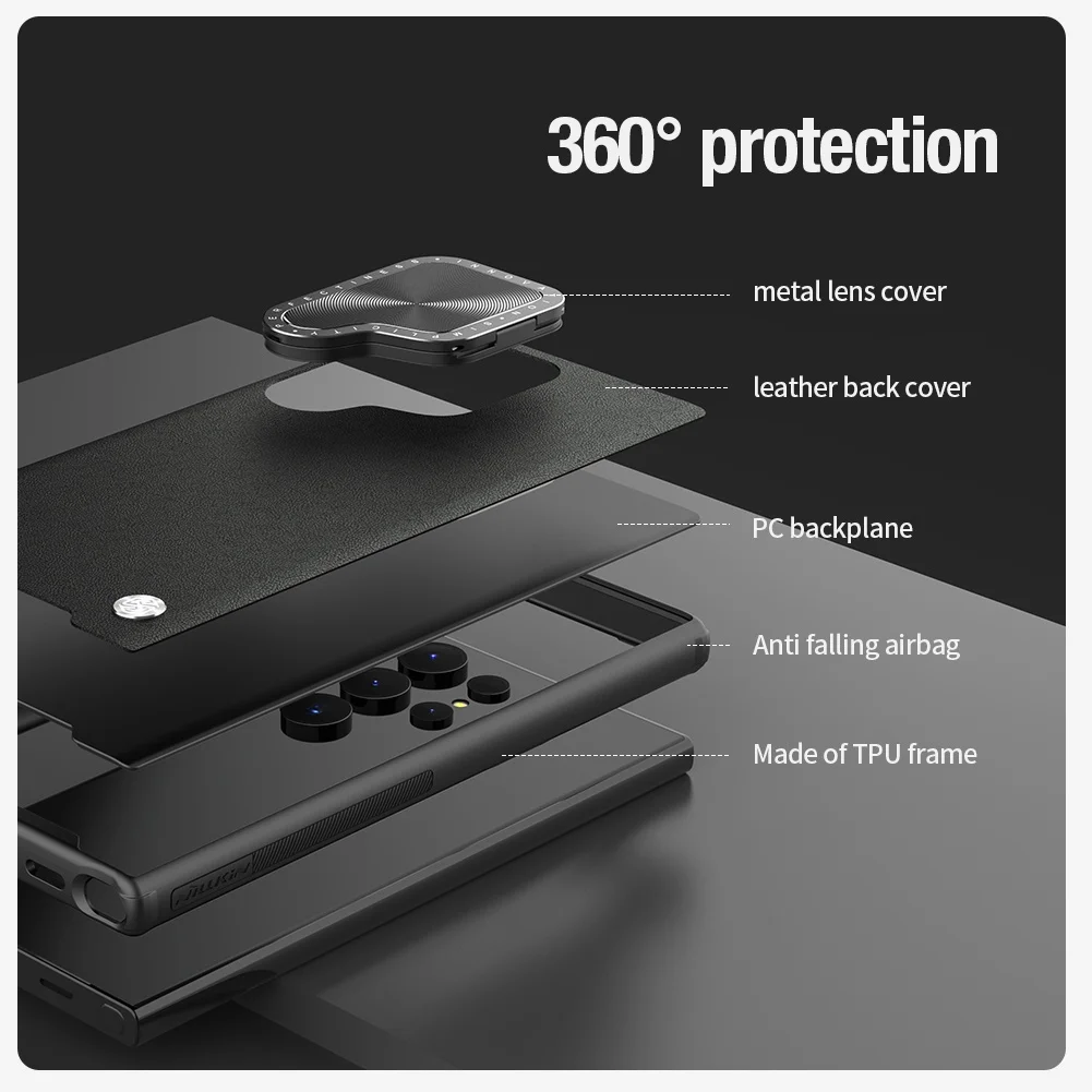 Nillkin Camshield Prop Leather Camera protective cover case for Samsung Galaxy S24 Ultra - Image 16