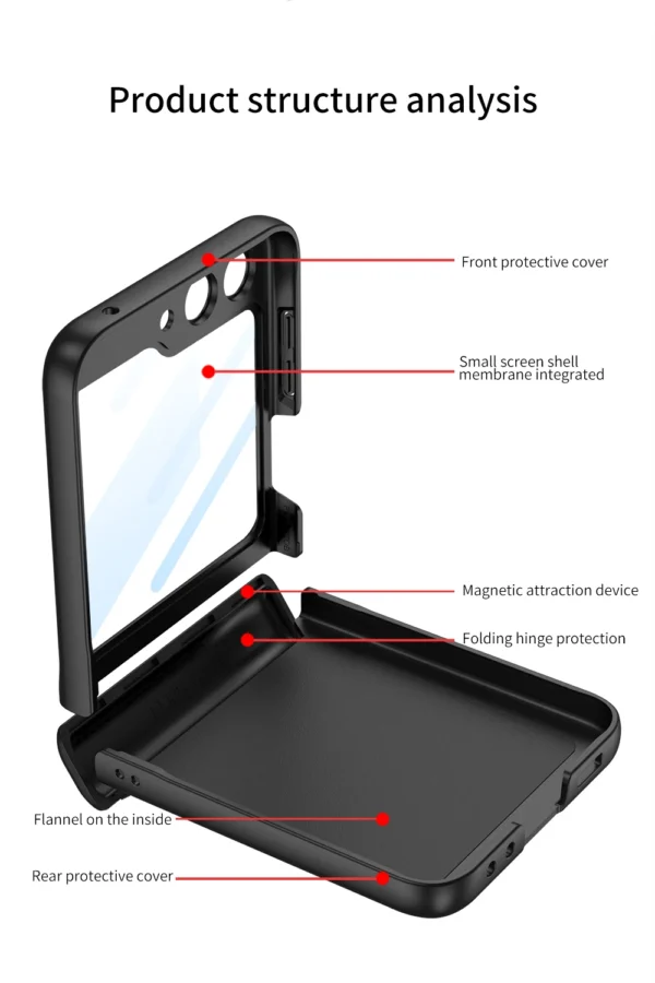 GKK Magnetic Hinge Tempered Glass Case Cover For Samsung Galaxy Z Flip 5 - Image 18