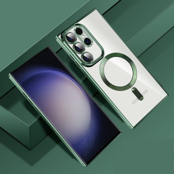 Luxury Premium Transparent Plating Anti-Scratch with Full Camera Cover For Samsung Galaxy S24 Ultra - Image 21