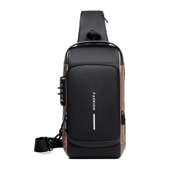 Luxury Premium Anti Theft Chest Shoulder Bag USB Charging Crossbody Oxford Sling Pack - Image 16