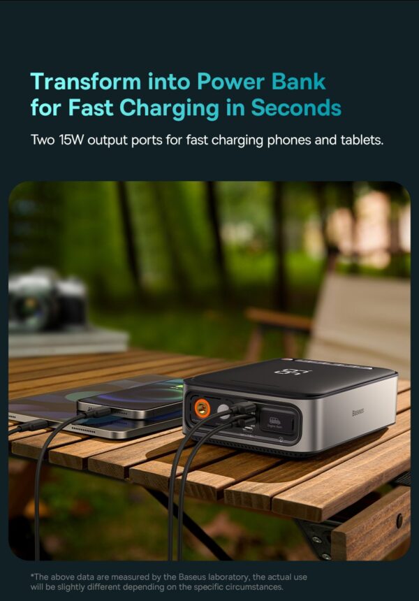 BASEUS 2 in 1 1000A Car Jump Starter Power Bank and Portable Air Compressor Inflator Pump - Image 15