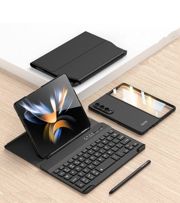 Luxury Premium Wireless Bluetooth keyboard Leather Case Cover For Samsung Galaxy Z Fold 6 - Image 13