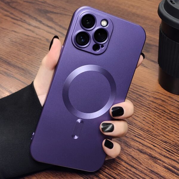 Luxury Premium Magsafe Magnetic Matte Silicone Shockproof Case Cover For iPhone Series - Image 4