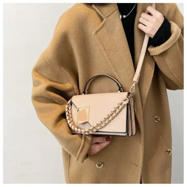 Luxury Premium Fashion Texture Small Chain New Simple Square Versatile One Shoulder Crossbody Bag - Image 12