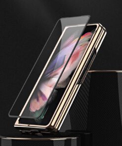 Alternative view of Luxury Premium Finger Horse Ring holder leather cover case for Samsung Galaxy Z Fold 5