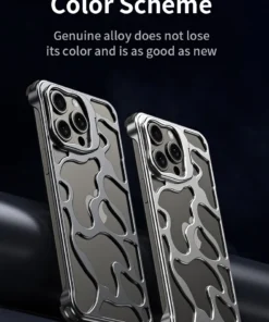 Alternative view of Luxury Ultra thinTitanium Metal Magnetic Magsafe Wireless Charging Metal Case Cover For iPhone Series