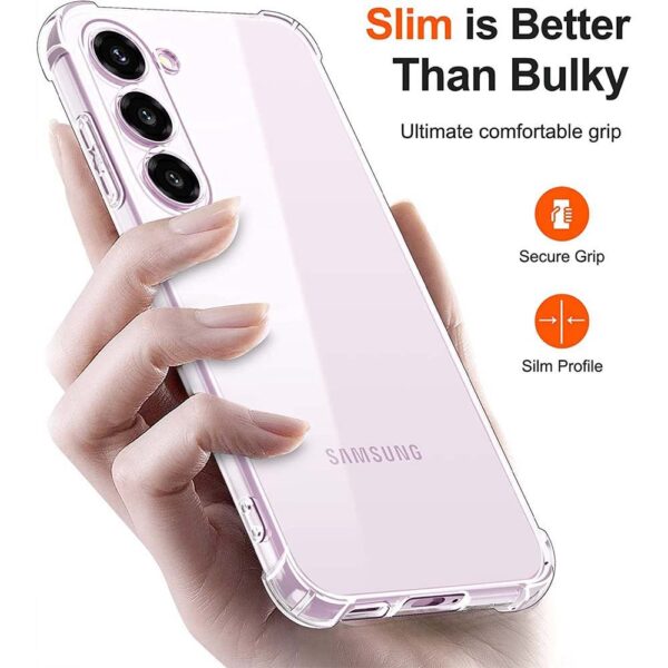 Luxury Premium Anti-Burst Transparent Case Cover and 3D Glass Protector For Samsung Galaxy A15 - Image 9