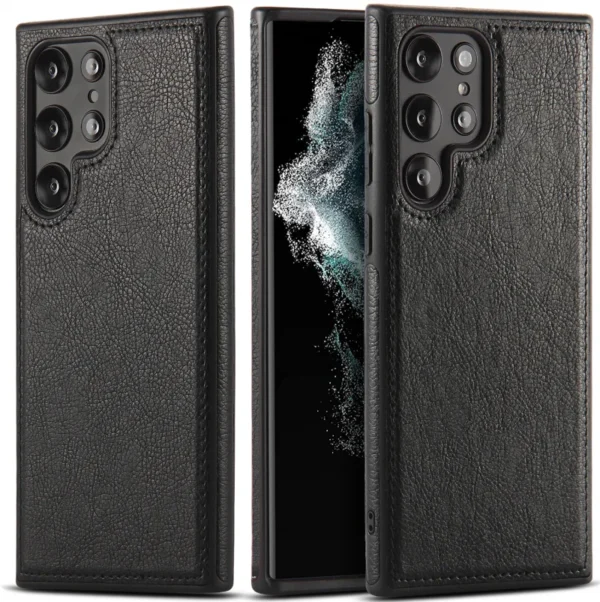 Luxury Premium PU Line Leather Stitching Case Cover For Samsung Galaxy S23 Ultra/S24 Ultra - Image 12
