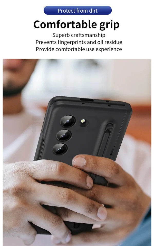 Luxury Premium Invisible Stand Hinge Stand Case Cover With S Pen For Samsung Galaxy Z Fold 5 - Image 9