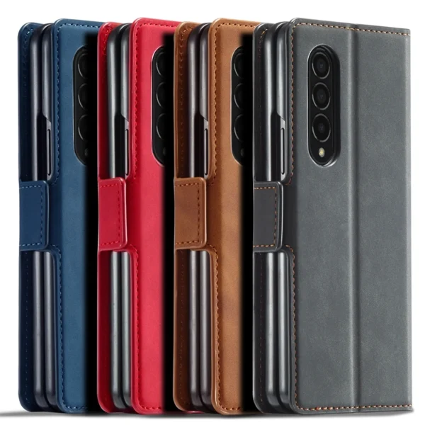 Luxury Premium PU Leather Card Slot Phone Case for Samsung Z Fold 3 5G/Fold 4 5G - Image 14