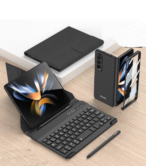 Luxury Premium Wireless Bluetooth keyboard Leather Case Cover For Samsung Galaxy Z Fold 6 - Image 17