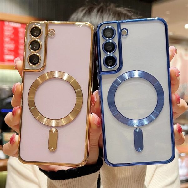 Luxury Premium Transparent Plating Anti-Scratch with Full Camera Cover For Samsung Galaxy S21 - Image 8