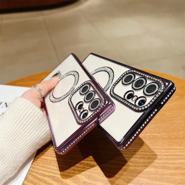 Luxury Premium Plating Bling Glitter Diamond Magnetic For Magsafe Phone Case For Samsung S24 Ultra - Image 14