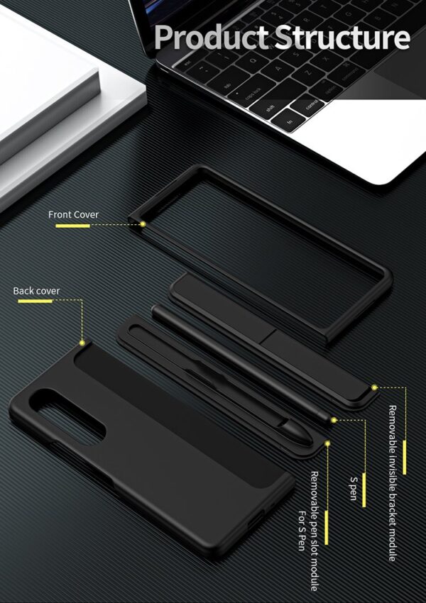 Luxury  Premium Movable Module Design Bracket Case Cover with Capacitance Pen For Samsung Z Galaxy Z Fold Series - Image 13