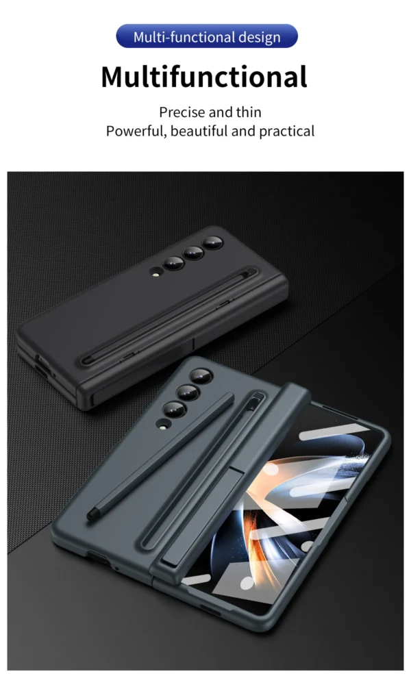 Luxury Premium Invisible Stand Hinge Stand Case Cover With S Pen For Samsung Galaxy Z Fold 4 - Image 11