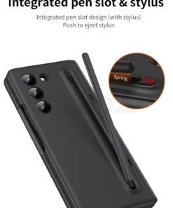 Alternative view of Luxury Premium Invisible Stand Hinge Stand Case Cover With S Pen For Samsung Galaxy Z Fold 5