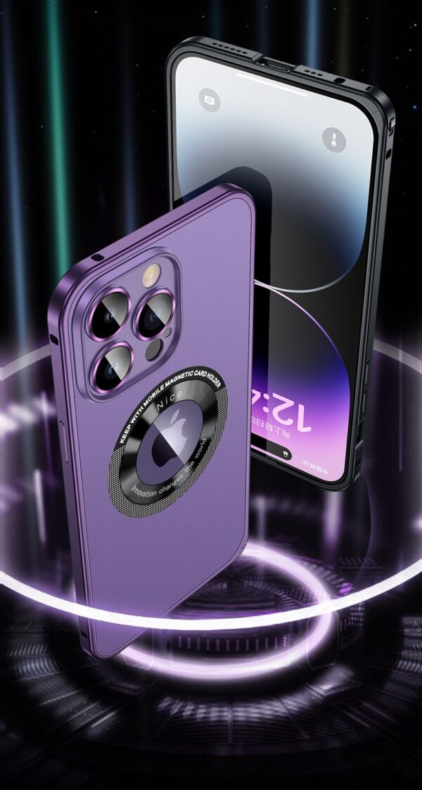 Luxury Premium Lens Film Protection Magnetic Bumper Wireless Charging Case Cover For iPhone Series - Image 15