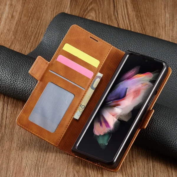 Luxury Premium PU Leather Card Slot Phone Case for Samsung Z Fold 3 5G/Fold 4 5G - Image 12