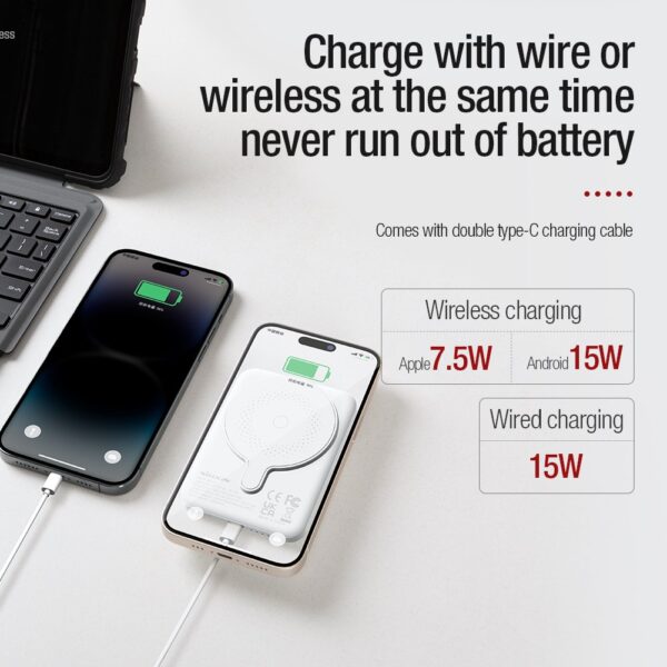 NILLKIN Magnetic 5000mAh 15W Portable Wireless  Battery Pack Powerbank - Image 25