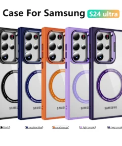 Luxury Premium Camera Lens Frame Metal Bracket Shockproof Phone Case For Samsung Galaxy S23 Ultra