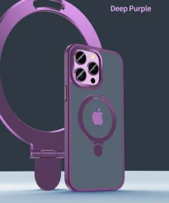 Alternative view of Luxury Premium Traslucent Case Cover With Ring Stand For iPhone Series