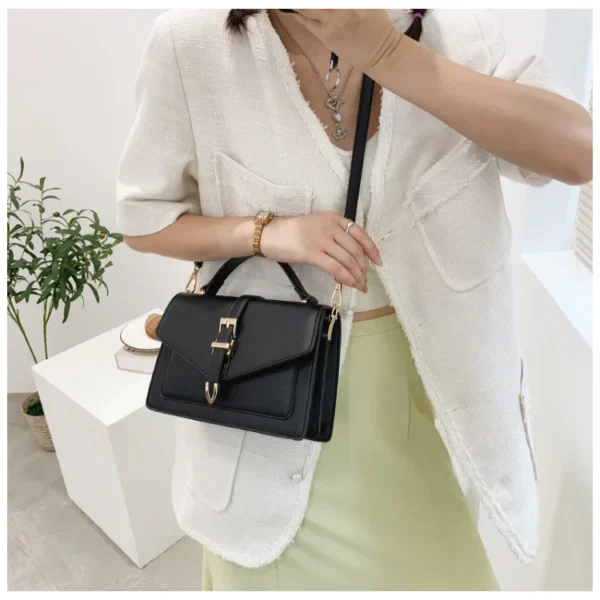 Luxury Premium PU Leather 2024 New Fashion Portable Crossbody Shoulder Handbag - Image 9