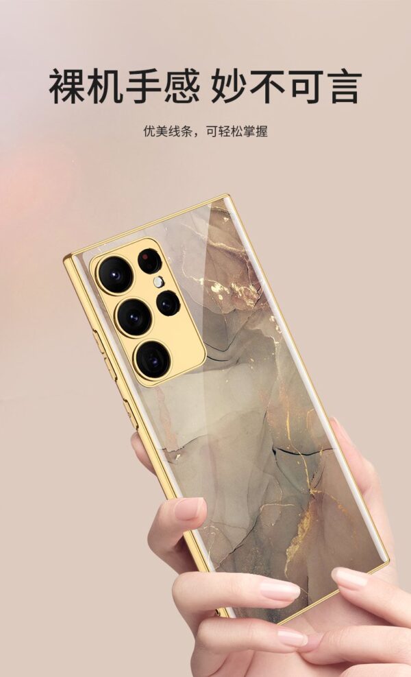 Luxury Premium Marble Shockproof Tempered Glass Case Cover for Samsung Galaxy S23 Ultra - Image 19