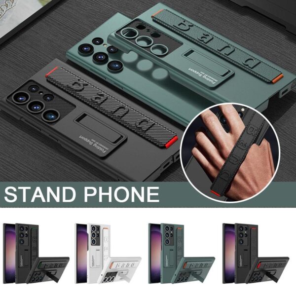 Luxury Holder Stretch Wristband Shockproof Protection Hard Back Cover For Samsung Galaxy S23 Series - Image 9