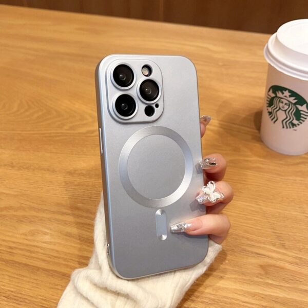 Luxury Premium Magsafe Magnetic Matte Silicone Shockproof Case Cover For iPhone Series - Image 3