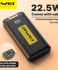 AWEI P166K 10000mAh Powerbank / 22.5W 5A PD + QC Super Fast Charging
