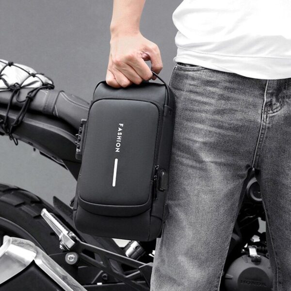 Luxury Premium Anti Theft Chest Shoulder Bag USB Charging Crossbody Oxford Sling Pack - Image 12