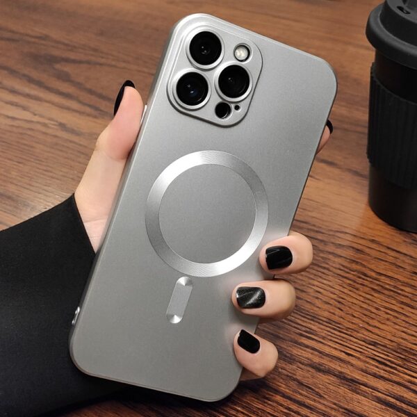 Luxury Premium Magsafe Magnetic Matte Silicone Shockproof Case Cover For iPhone Series - Image 5